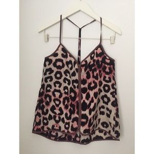 AQUA_ Leopard Printed Cami Tank